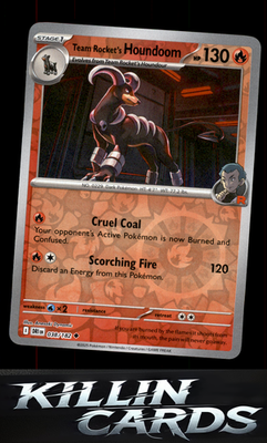 Reverse Holofoil Team Rocket's Houndoom - 038/182 038/182 Pokemon Uncommon SV10: