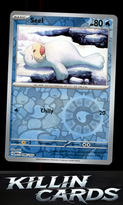 Reverse Holofoil Seel 086/165 Pokemon Common SV: Scarlet & Violet 151 Card NM