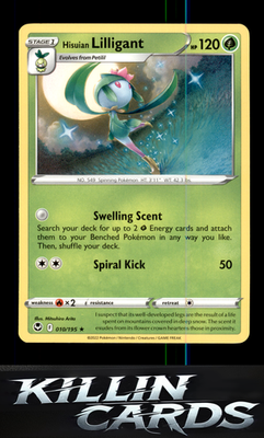 Hisuian Lilligant 010/195 Pokemon Rare SWSH12: Silver Tempest Card LP