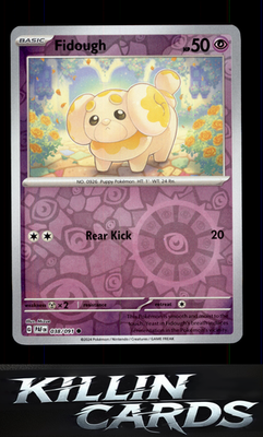 Reverse Holofoil Fidough 038/091 Pokemon Common SV: Paldean Fates Card LP