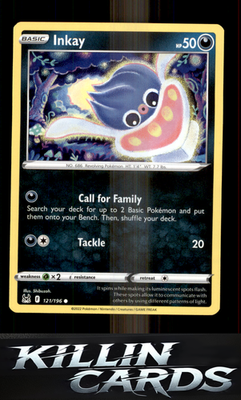 Inkay (121) 121/196 Pokemon Common SWSH11: Lost Origin Card NM