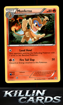 Monferno 16/135 Pokemon Uncommon Plasma Storm Card LP