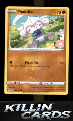Meditite 099/196 Pokemon Common SWSH11: Lost Origin Card NM