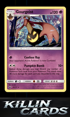 Gourgeist 45/111 Pokemon Rare SM - Crimson Invasion Card NM