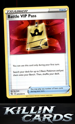Battle VIP Pass 225/264 Pokemon Uncommon SWSH08: Fusion Strike Card NM