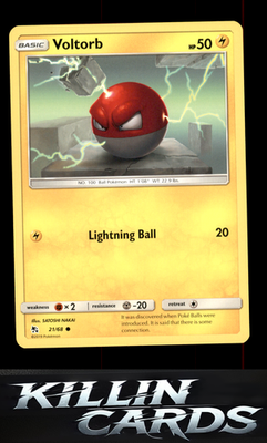 Voltorb 21/68 Pokemon Common Hidden Fates Card NM