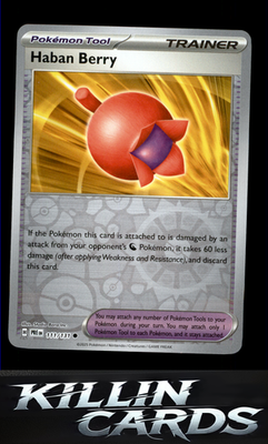 Reverse Holofoil Haban Berry 111/131 Pokemon Common SV: Prismatic Evolutions Car