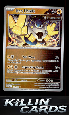 Reverse Holofoil Iron Hands 061/162 Pokemon Uncommon SV05: Temporal Forces Card