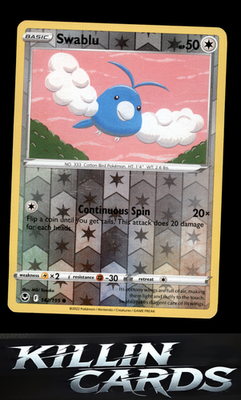 Reverse Holofoil Swablu 142/195 Pokemon Common SWSH12: Silver Tempest Card NM