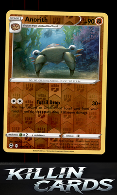 Reverse Holofoil Anorith 095/195 Pokemon Uncommon SWSH12: Silver Tempest Card NM