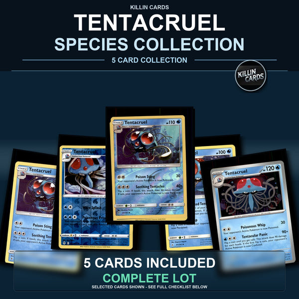 Pokemon TCG Tentacruel Species Collection 5 Different Cards