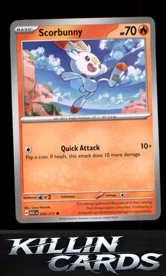 Scorbunny - 036/217 036/217 Pokemon Common ME: Ascended Heroes Card NM