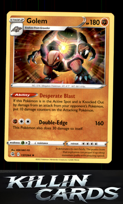 Golem 137/264 Pokemon Rare SWSH08: Fusion Strike Card NM