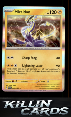 Miraidon 080/198 Pokemon Rare SV01: Scarlet & Violet Base Set Card NM