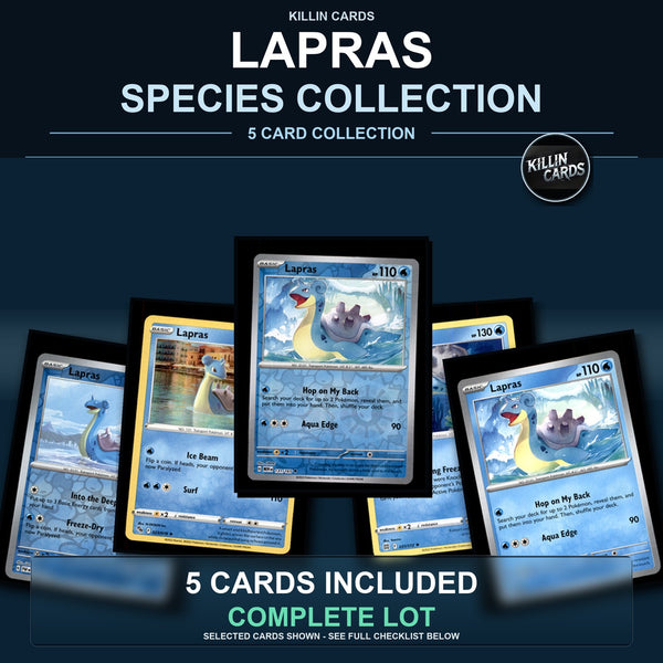 Pokemon TCG Lapras Species Collection 5 Different Cards