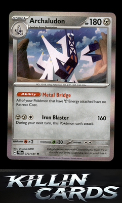 Archaludon 070/131 Pokemon Rare SV: Prismatic Evolutions Card NM