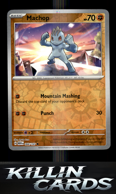 Reverse Holofoil Machop 066/165 Pokemon Common SV: Scarlet & Violet 151 Card NM