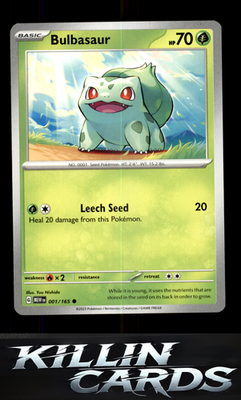 Bulbasaur - 001/165 001/165 Pokemon Common SV: Scarlet & Violet 151 Card NM