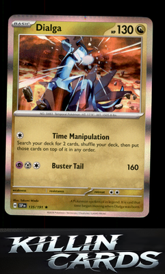 Dialga 135/191 Pokemon Rare SV08: Surging Sparks Card NM