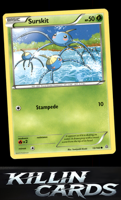 Surskit 13/160 Pokemon Common XY - Primal Clash Card LP