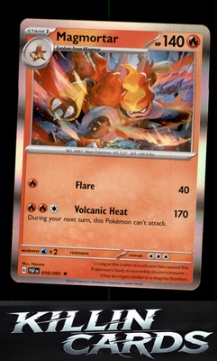 Magmortar 010/091 Pokemon Rare SV: Paldean Fates Card NM