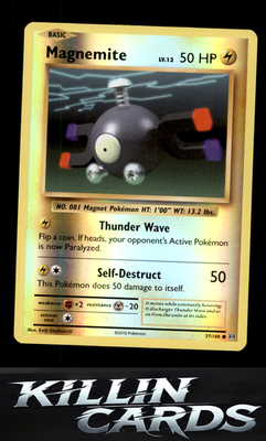 Reverse Holofoil Magnemite 37/108 Pokemon Common XY - Evolutions Card NM