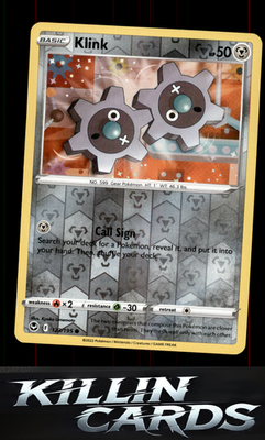 Reverse Holofoil Klink 123/195 Pokemon Common SWSH12: Silver Tempest Card NM