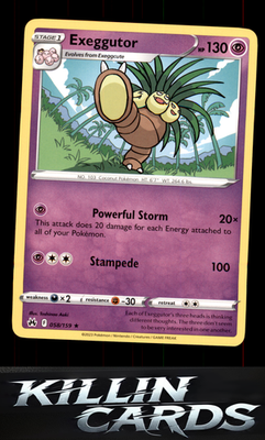 Exeggutor 058/159 Pokemon Rare SWSH: Crown Zenith Card NM
