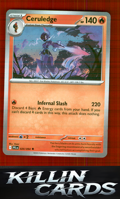 Ceruledge 020/094 Pokemon Uncommon ME02: Phantasmal Flames Card NM