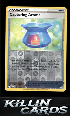 Reverse Holofoil Capturing Aroma 153/195 Pokemon Uncommon SWSH12: Silver Tempest