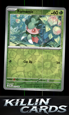 Reverse Holofoil Fomantis 013/182 Pokemon Common SV10: Destined Rivals Card NM
