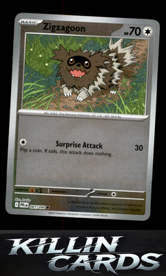 Reverse Holofoil Zigzagoon 081/094 Pokemon Common ME02: Phantasmal Flames Card N