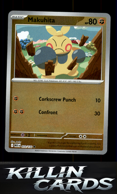 Reverse Holofoil Makuhita 072/132 Pokemon Common ME01: Mega Evolution Card NM