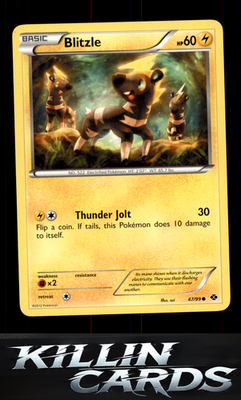 Blitzle 47/99 Pokemon Common Next Destinies Card NM
