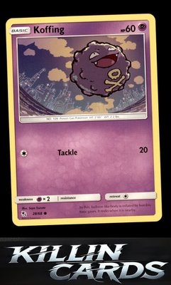 Koffing 28/68 Pokemon Common Hidden Fates Card LP