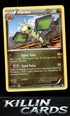 Vibrava 98/149 Pokemon Uncommon Boundaries Crossed Card NM