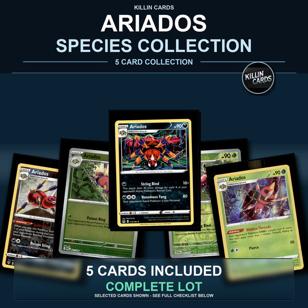 Pokemon TCG Ariados Species Collection 5 Different Cards