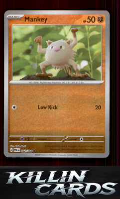 Reverse Holofoil Mankey 042/084 Pokemon Common ME05: Pitch Black Card NM