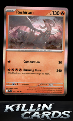 Reshiram 017/094 Pokemon Rare ME02: Phantasmal Flames Card NM