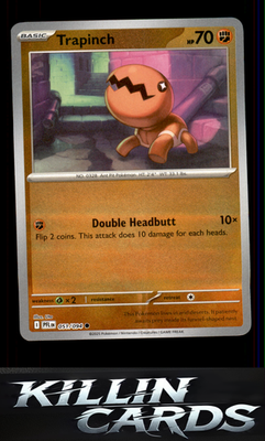 Reverse Holofoil Trapinch 051/094 Pokemon Common ME02: Phantasmal Flames Card NM