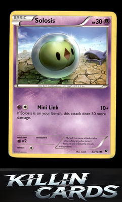 Solosis 33/124 Pokemon Common XY - Fates Collide Card LP