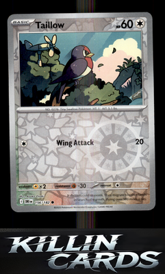 Reverse Holofoil Taillow 156/182 Pokemon Common SV10: Destined Rivals Card NM