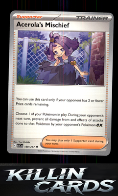 Acerola's Mischief 180/217 Pokemon Uncommon ME: Ascended Heroes Card NM