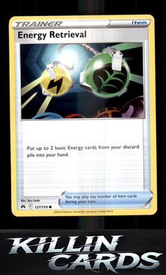 Energy Retrieval 127/159 Pokemon Common SWSH: Crown Zenith Card NM