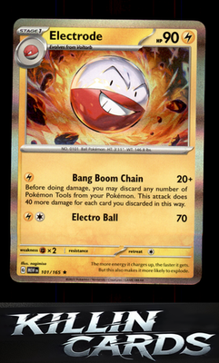 Electrode 101/165 Pokemon Rare SV: Scarlet & Violet 151 Card NM