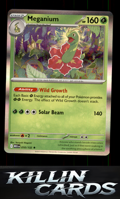 Meganium 010/132 Pokemon Rare ME01: Mega Evolution Card NM