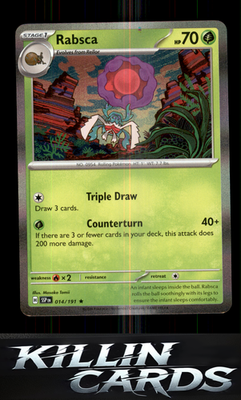 Rabsca 014/191 Pokemon Rare SV08: Surging Sparks Card NM