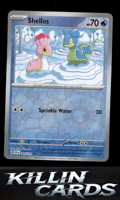 Reverse Holofoil Shellos 046/191 Pokemon Common SV08: Surging Sparks Card NM