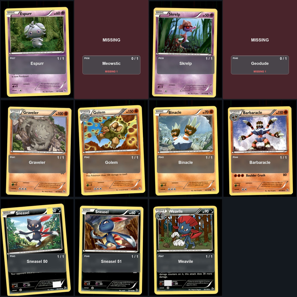 Pokemon TCG XY - Flashfire C/UC/R Standard Set 72 Cards