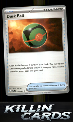 Dusk Ball 175/191 Pokemon Uncommon SV08: Surging Sparks Card NM